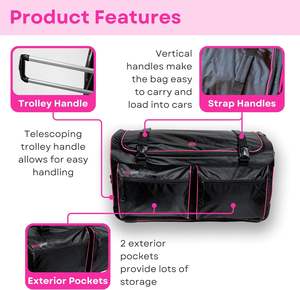 Muestra Gratuita de Bolsa de Baile con Ruedas y Estuche Cosmético Colgante, Maleta Plegable y Perchero para Ropa - Product Image 4