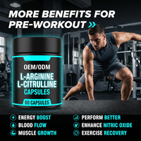Tablet OEM/ODM L-Citrulline L-Arginine 3000mg 5000mg untuk Nutrisi Olahraga Dewasa, Pendukung Peningkatan Otot Pra-Latihan