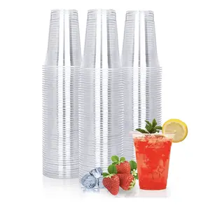 Disposable 16oz 16 Ounce Plastic Cups Clear PET Party Cups