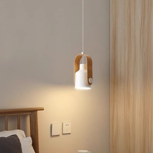 Lámpara Colgante de Noche de Diseño Minimalista Nórdico con Acabado en Madera, Estilo Japonés, Madera Natural, Creativa, Única, Pequeña - Product Image 2