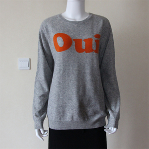 Maglione Personalizzato da Donna in <span class=keywords><strong>Misto</strong></span> <span class=keywords><strong>Cashmere</strong></span> <span class=keywords><strong>e</strong></span> <span class=keywords><strong>Lana</strong></span>, Collo Tondo, Maniche Lunghe, Antirughe <span class=keywords><strong>e</strong></span> Traspirante per Autunno <span class=keywords><strong>e</strong></span> Inverno - Product Image 2