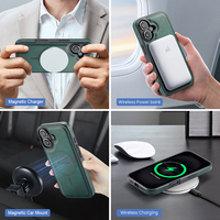 Étui magnétique pour iPhone 17/16 en cuir PU avec portefeuille, blocage RFID, support anneau et recharge sans fil – Vente en gros