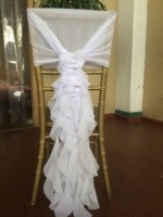 Meilleure vente à volants chaise arrière arc fantaisie chaise couverture ceinture pour hôtel Banquet décoration de fête de mariage