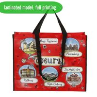 Sac de courses pliable robuste personnalisé, sac de supermarché, sac de cuisine, sacs d'épicerie réutilisables en PP laminé non tissé