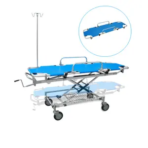 Ucuz fiyat tıbbi ekipman acil alüminyum katlanır ambulans sedye yatak