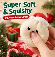 Calendrier de l'Avent de Noël Elonna TPR : 24 Jours de Surprises, Boîte Mystère Squishy Dumpling, Compte à Rebours, Jouets Anti-Stress Fidget