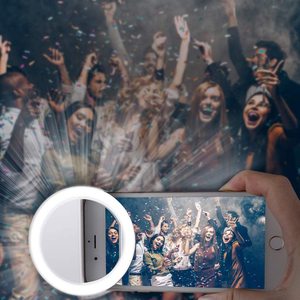 Anneau lumineux pour <span class=keywords><strong>selfie</strong></span> à <span class=keywords><strong>prix</strong></span> d'usine, 3 modes de luminosité réglables, rechargeable, en ABS, avec clip, haute qualité pour la vente en dropshipping transfrontalier - Product Image 5