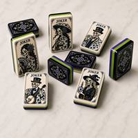 Support de présentation de tuiles de mahjong américaines en acrylique de luxe premium, conception durable à 4 couches, porte-cartes sécurisé, pour 4 séances de jeu