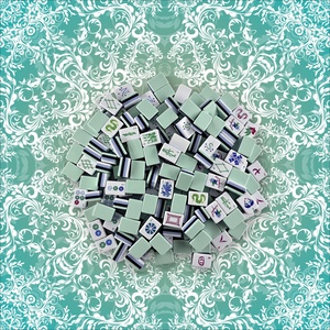 Conjunto Profissional de Mahjong Americano de 4 Camadas com 160 Peças em Acrílico Azul Claro Pesado Edição Boutique - Product Image 1