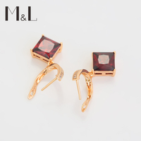 M & L-7 Xuping bijoux bijoux rouge Zircon charme exquis charme en gros boucles d'oreilles bijoux de charme
