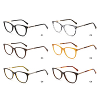 Lbashades 8014 Lunettes de mode œil de chat de haute qualité pour femmes, montures optiques en acétate, lunettes anti-lumière bleue, vente en gros personnalisée