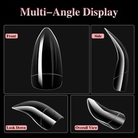 100 pièces clair naturel couverture complète spécial forme d'ongle aigle griffe Nail Art faux artificiel acrylique ongles Extension conseils