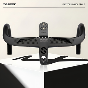 TOSEEK Vente en gros usine Potence de guidon intégrée en carbone pour vélo de route, aérodynamique et légère, diamètre 28,6 mm, Pièces de vélo OEM - Product Image 1