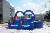 Parcours d'obstacles gonflable GuangZhou CH, jeux de gros ballons rouges gonflables