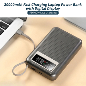 100W Laptop Power Bank 20000mAh High-Capacity Built-in Cable Type-<b>C</b> <b>Charging</b> Digital Display Portable Power Bank - Product Image 2