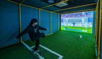 Projecteur de football numérique de jeu de simulation de football en salle interactif Gooest pour parc d'attractions et aire de jeux