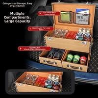 Organisateur de coffre de voiture universel, organisateur de voiture portable, organisateur d'accessoires de voiture, boîte de rangement pour bagages, sac de rangement en cuir imperméable pour SUV