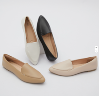 Chaussures plates décontractées imperméables en cuir PU à bout pointu pour femmes, idéales pour le travail et la marche – Fabrication chinoise à prix abordable