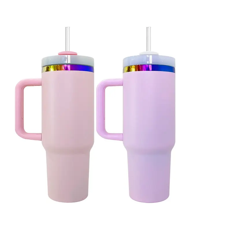 H2.0 40oz Rainbow plated tumblers for Laser Engraving Perfect gift for Valentine's and Mother's Day!