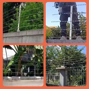 Fil barbelé en acier inoxydable pour rasoirs à épiler, 10 pièces, pour clôtures de ferme et de jardin, durable, pour enclos extérieurs et arrière-cour - Product Image 6