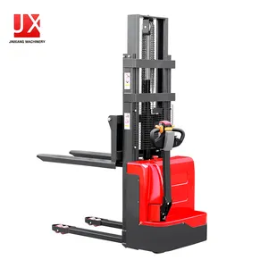 Factory Whole Sale Price 1.5Ton 2Ton 3M Full Electric Stacker Walk Semi Electric Pallet Stacker Self Loading Stacker