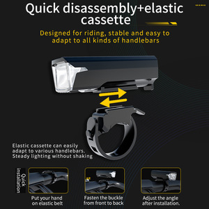 Luz de Bicicleta <span class=keywords><strong>Recargable</strong></span> por USB, Resistente al Agua IP65, Faro Delantero para Bicicleta de Montaña, Ciclismo Nocturno para Niños, Seguridad, LED 18650 - Product Image 3