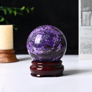 Sphère de cristal de guérison en gros, sphère de pierre précieuse, sphère d'agate mousse, boule de cristal pour le Feng Shui - Product Image 4
