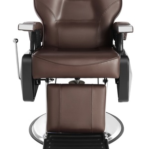 Chaise de barbier marron moderne avec grande pompe pour salon scolaire prix de gros expédition incluse pour salon de coiffure utilisation - Product Image 5