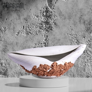 Jarrón Decorativo Nuevo con Diseño de Mano, Decoración para Sala de Estar, Arte Artificial, Elegante y Simple, Jarrones de Cerámica Blancos a Juego - Product Image 1