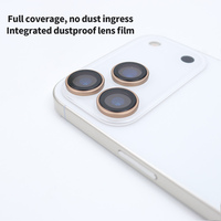 Protection d'objectif d'appareil photo en verre trempé anti-rayures pour iPhone 17 16 Pro 15 14 13 12 Pro Max, installation facile