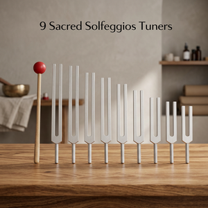 Diapasons Solfeggio sacrés – Ensemble de 9 pièces comprenant 528 Hz |   6 + 3 Notes... - Product Image 2
