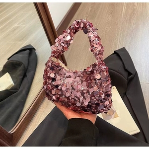 Wholesale Fashionable Women New Trendy Glitter <b>Bags</b> <b>Sequined</b> Evening Purse Shiny Handbags for Party - Product Image 3