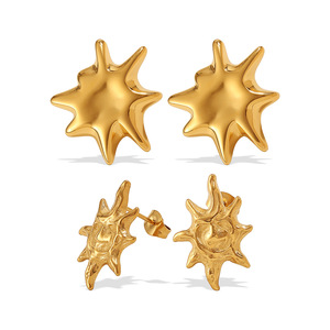Star Shape <b>Stud</b> <b>Earrings</b> Zinc Alloy Stainless Steel Post Gold <b>Silver</b> Plated Fashion Jewelry Gift for Women - Product Image 5