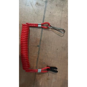 Cuerda de seguridad para apagado de motor fueraborda Suzuki, en espiral roja con clip para control del motor de barco - Product Image 1