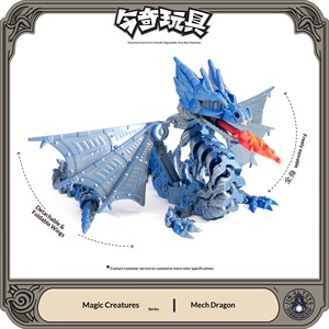Modelo de Pterodáctilo Mecha de Dibujos Animados Impreso en 3D, Material PLA, Figura Decorativa Popular, Juguete Creativo Promocional - Product Image 5