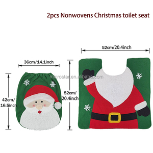 Set <span class=keywords><strong>da</strong></span> Bagno Natalizio Personalizzato con Copriwater, Tappetino e Copri Serbatoio in Rilievo per Decorazioni Natalizie e Regali per Feste - Product Image 3