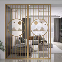 Paravent en fer forgé perforé, motif grille gravé, étanche, multifonctionnel, design Art Déco pour restaurant