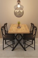 Juego de Mesa de Comedor Multifuncional de Metal, Resistente, Ecológico, Portátil, Moderno e Impermeable, Muebles para el Hogar, No Requiere Ensamblaje, ARD