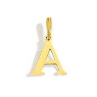 Pendentif Breloque Initiale Alphabet Lettre 10mm en Acier Inoxydable Plaqué Or PVD 14K Style INS pour Bricolage, Accessoire de Bijouterie
