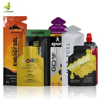Sachets vides de suppléments de gel énergétique liquide à impression personnalisée, pochette d'emballage avec boîte
