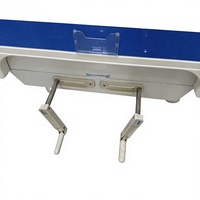 Lit médicalisé manuel réglable pour soins à domicile avec double manivelle et dossier personnalisable, cadre en fer, Classe I pour cliniques