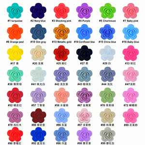 Perles en silicone en forme de rose en vrac, de qualité alimentaire, pour la dentition, la fabrication de colliers et de bijoux, fournitures <span class=keywords><strong>DIY</strong></span> - Product Image 2