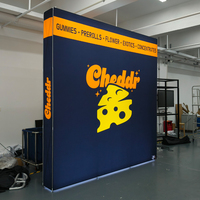 Mur d'affichage portable rétroéclairé SEG 10x10 léger en aluminium, montage sans outil, avec boîte à lumière intégrée
