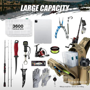 Bolsa de Pesca de Gran Capacidad, Mochila Táctica Multifuncional de Nailon con Correa Cruzada para Almacenamiento de Equipo de Pesca - Product Image 4