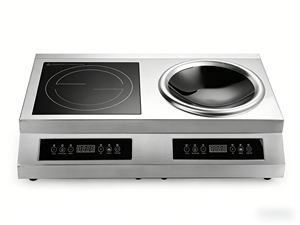 Cocina de Inducción Comercial de 2 Quemadores y 5000W con Calentamiento Rápido, Control Preciso de Temperatura y Tecnología de Medio Puente - Product Image 1