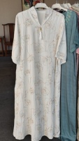 Robe Abaya de luxe fantaisie brodée devant et derrière, blanche, pour femmes musulmanes du Moyen-Orient, été