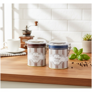 ชุดกล่องโลหะทรงกลม (ชุด3ชิ้น) ตะขอลวด90x100มม. และฝาปิดโปร่งใส - Product Image 3