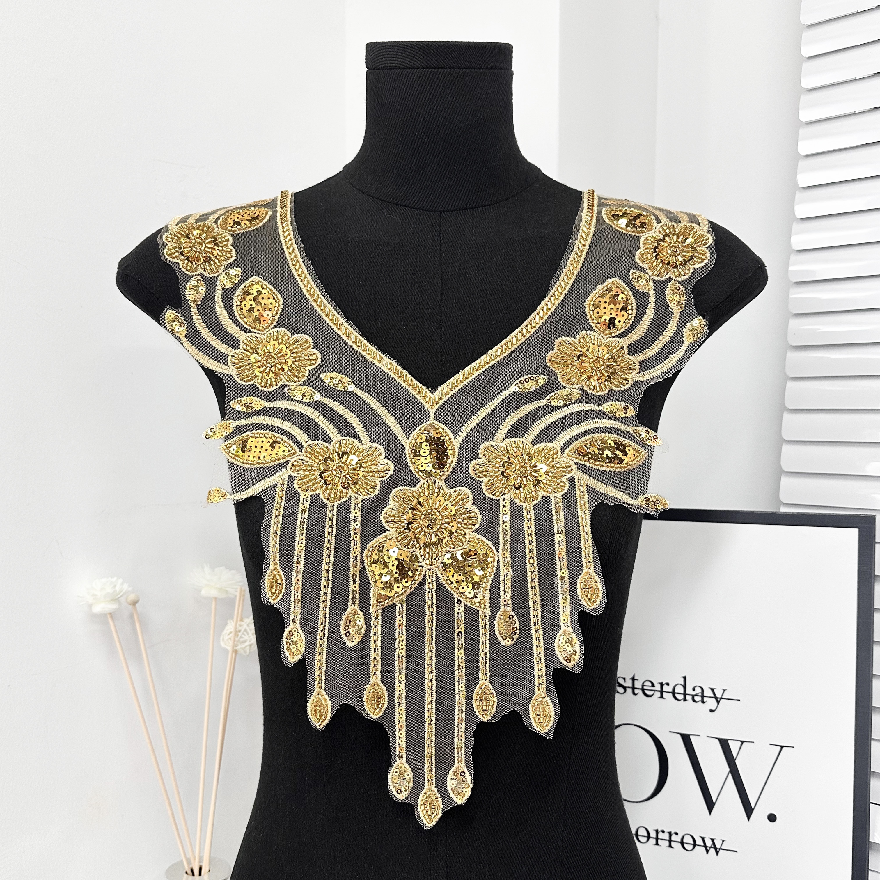 slim fit dress slacks Gigii's Aura Gold Sequin Midi Dress main image 0