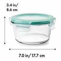 Ensemble de récipients de stockage de nourriture en verre transparent de 960ml avec couvercle, sans BPA, lavable au lave-vaisselle, au micro-ondes et au congélateur