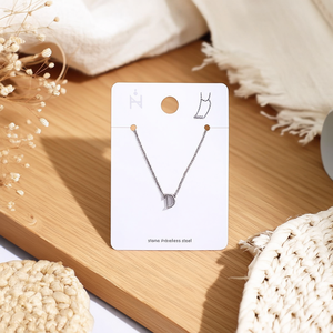 Cavigliera Angelina con Lettera D in Acciaio Inossidabile, Design Minimalista per Donna, Gioielli alla Moda - Product Image 4